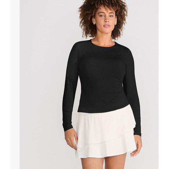 Lands' End Sunshade UPF 50 Long Sleeve Rash Gaurd  swim top athleisure XL 18 - Picture 4 of 8